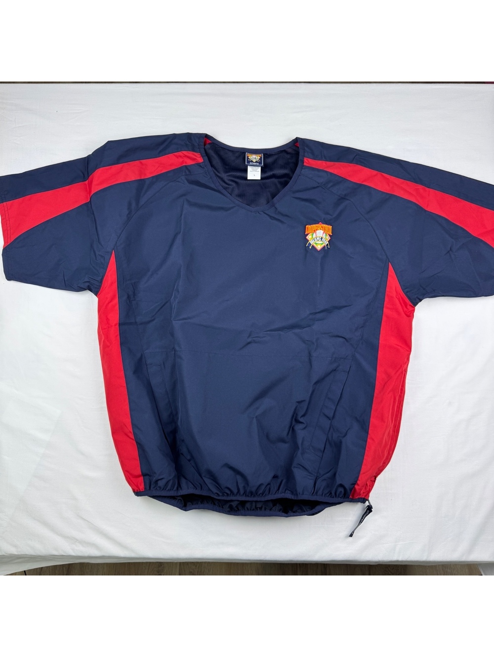 Vintage Cooperstown Dreams Park Authentic Navy Red Windbreaker Jacket Size L